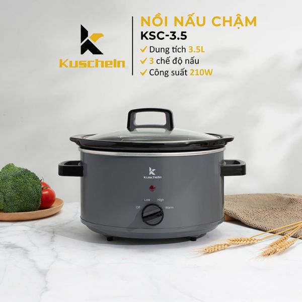 Nồi nấu chậm Kuscheln KSC-3.5 3.5L lòng bầu dục