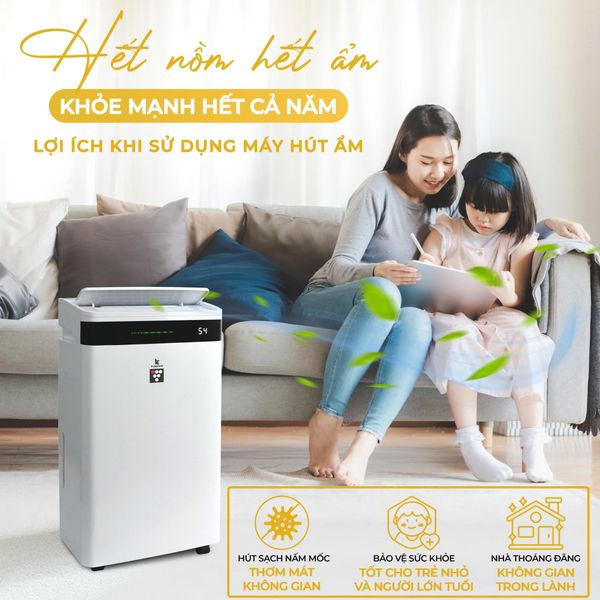 Máy hút ẩm Kuscheln KHD-27L đa năng cho mùa nồm