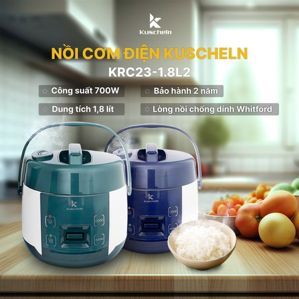 Nồi cơm điện Kuscheln KRC23-1.8L2 1.8L lòng Whitford