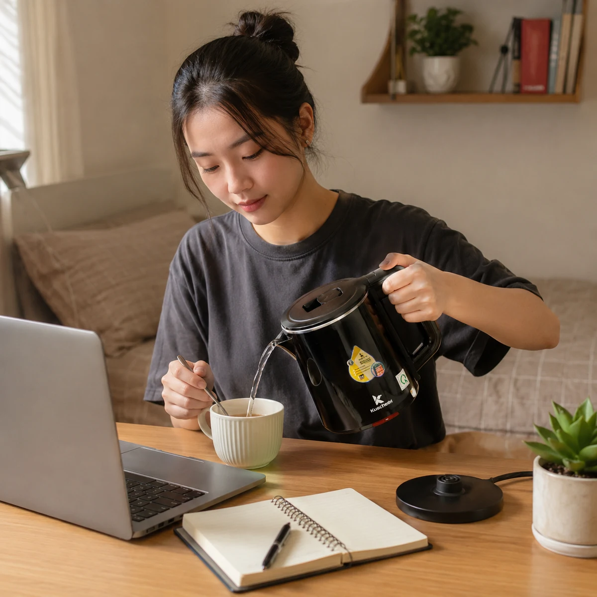 Ấm siêu tốc mini Kuscheln KEK-0.5 0.5L du lịch, phòng trọ - Ảnh 3
