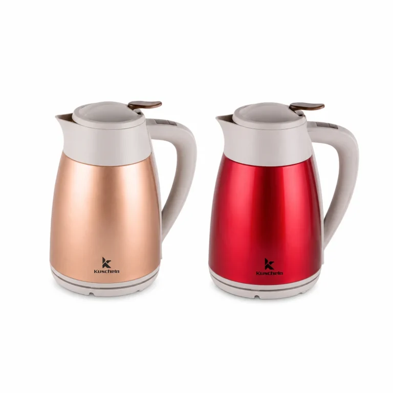 Ấm siêu tốc Kuscheln KEK23-1.5L1 hai màu đỏ và vàng đồng nền trắng
