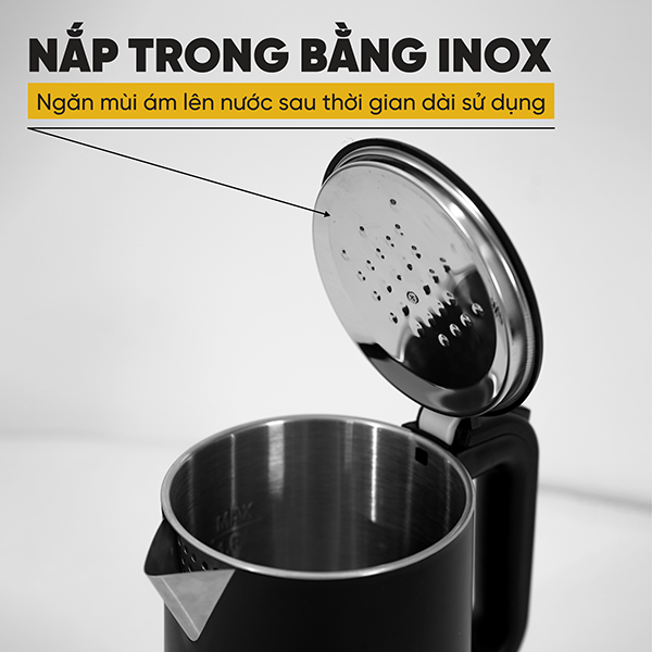 Ấm siêu tốc Kuscheln KEK023-1.8P2 1.8L inox 18/10 - Ảnh 6