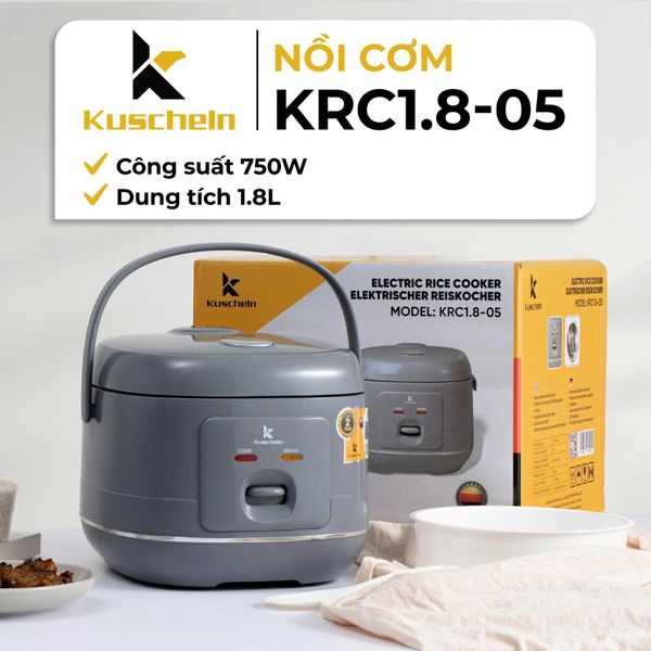 Nồi cơm điện Kuscheln KRC1.8-04 1.8L lòng inox 304