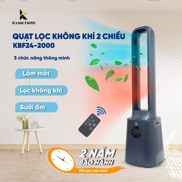 Quạt lọc không khí 2 chiều Kuscheln KBF24-2000 3in1 quạt–lọc–sưởi