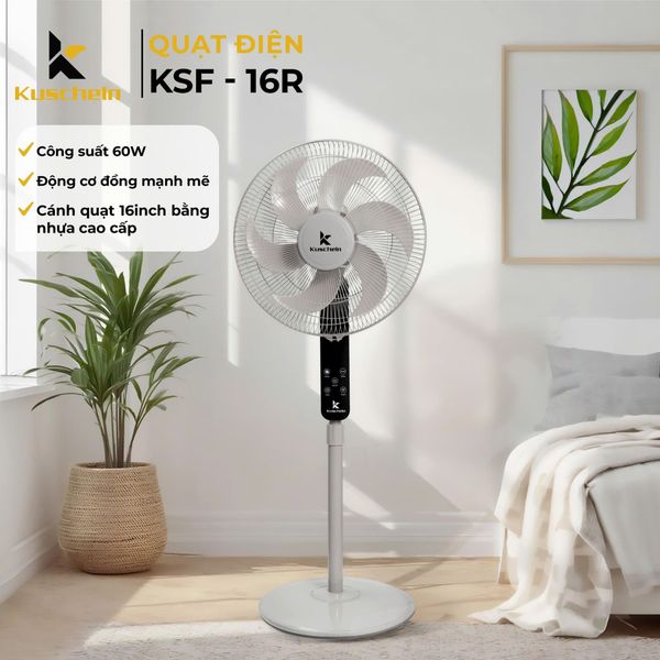 Quạt đứng Kuscheln KSF-16R cánh 16 inch, động cơ đồng 60W