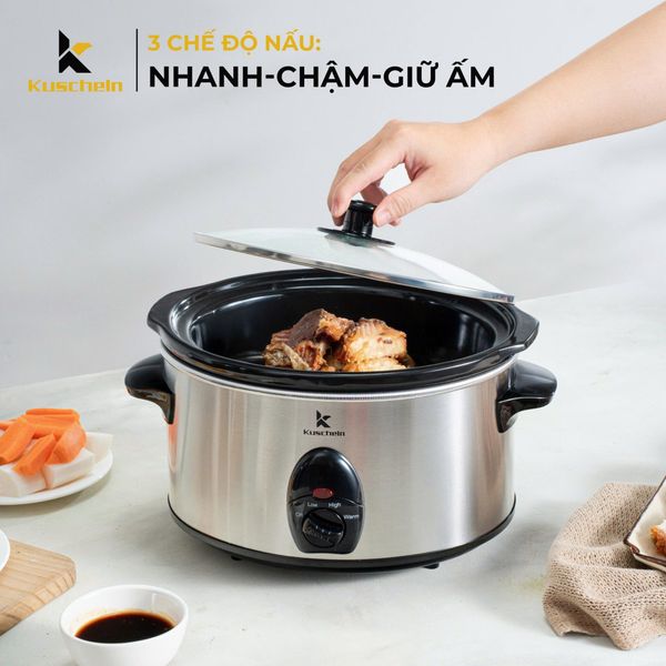Nồi nấu chậm Kuscheln KSC023 3.5L kho cá, hầm xương
