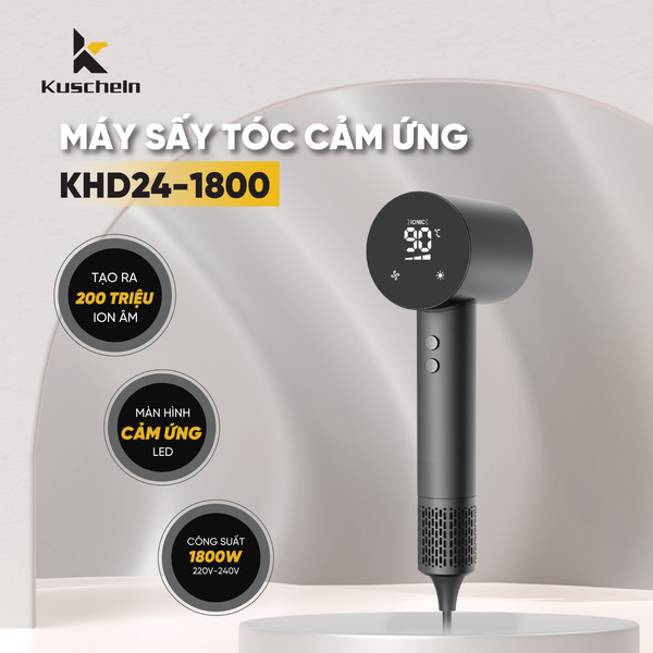 Máy sấy tóc cảm ứng Kuscheln KHD24-1800 thiết kế cao cấp