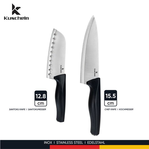 Bộ dao thép không gỉ Kuscheln KSK24-2C sắc bén, bền