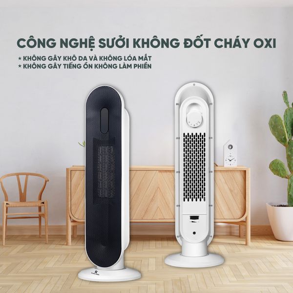 Máy sưởi gốm Kuscheln KCH24-2200 nhỏ gọn, ấm nhanh