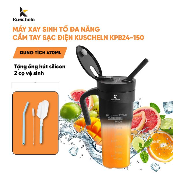Máy xay sinh tố cầm tay sạc điện Kuscheln KPB24-150 470ml