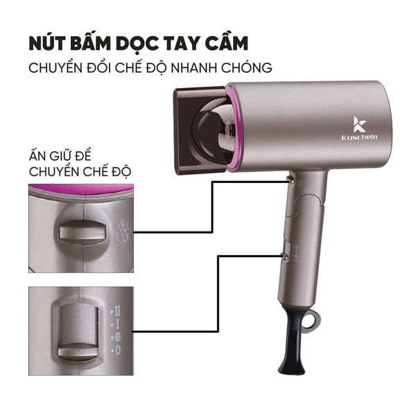 Máy sấy tóc Kuscheln KHD043-2000 công suất lớn, sấy nhanh